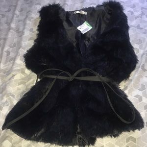 Faux fur vest
